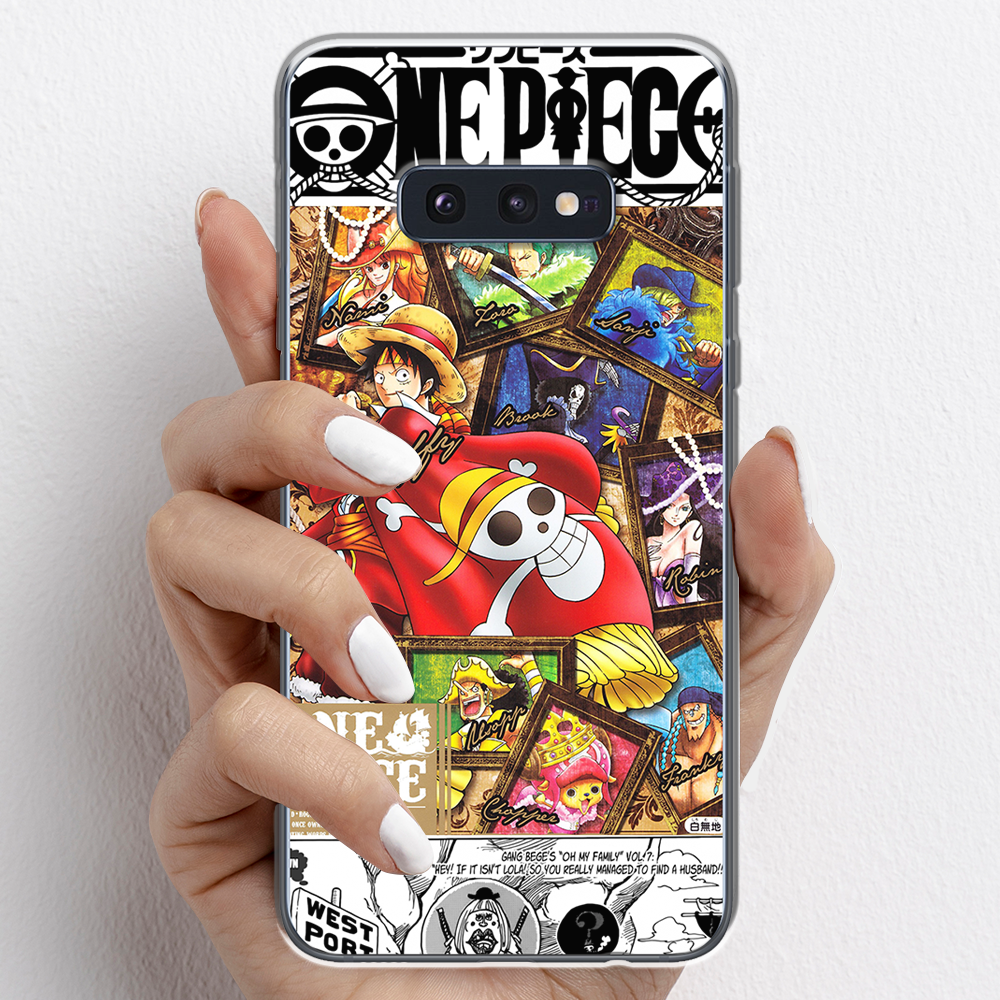 Ốp lưng cho Samsung Galaxy S10E nhựa TPU mẫu One Piece cờ đỏ