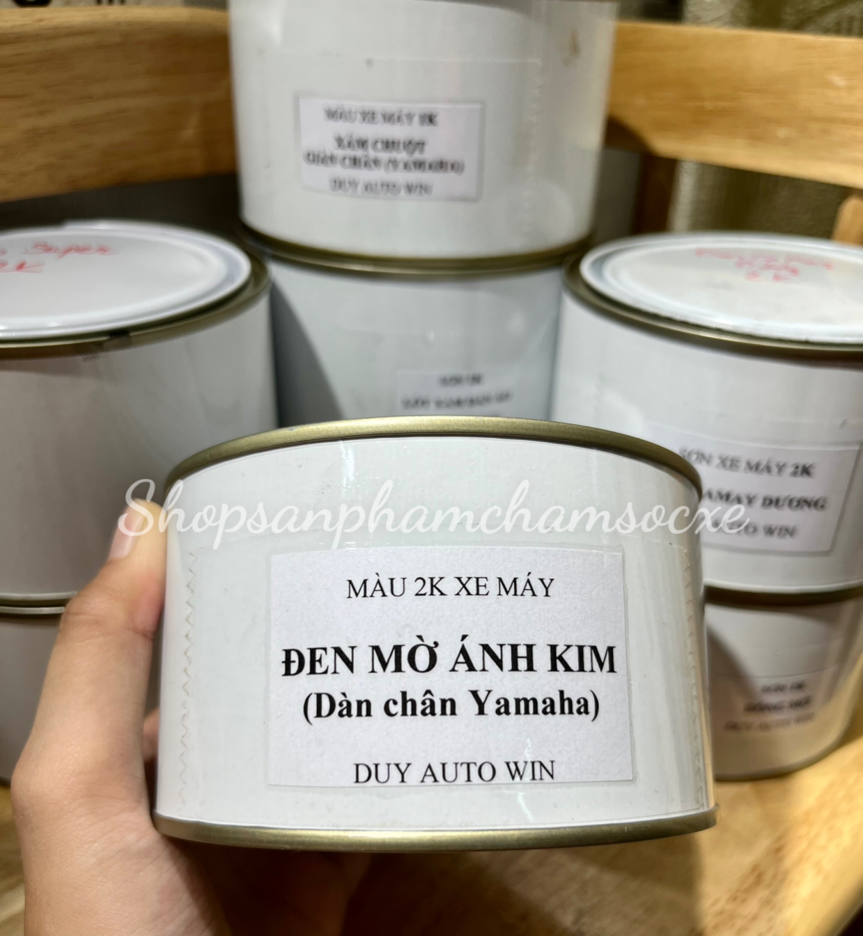 Sơn đen mờ  ánh kim giàn chân exciter đóng lon 500g &amp; 1kg - chưa bao gồm lon cứng 2k