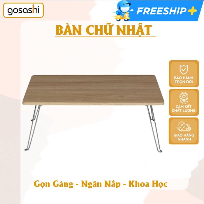 Bàn Học, Bàn Làm Việc Gấp Gọn Phong Cách Tối Giản, Phủ Melamin Chống Nước, Chống Xước, Bo Viền Thương Hiệu Gosashi-BHSVGCB