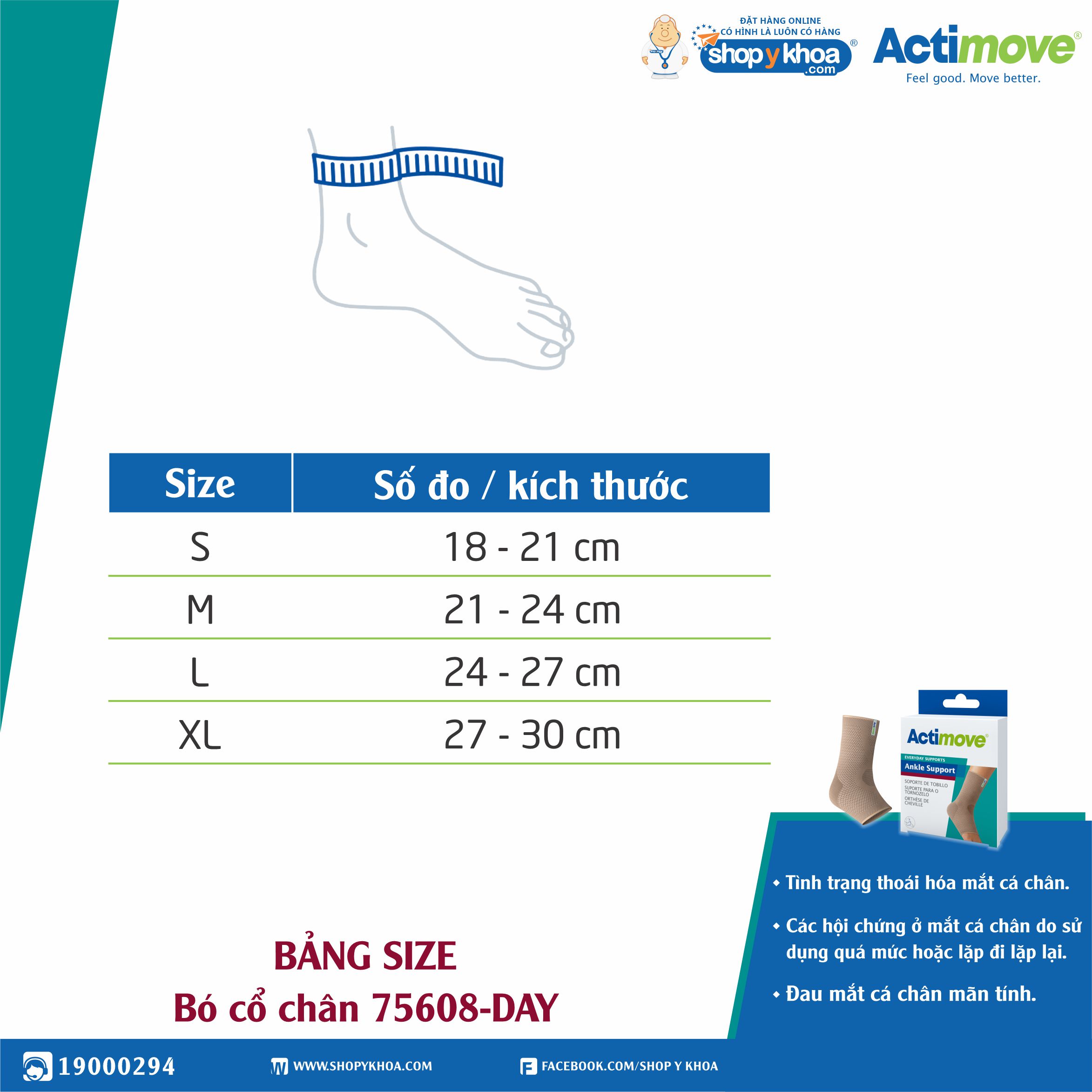 Bó cổ chân 75608-DAY Actimove Ankle Support