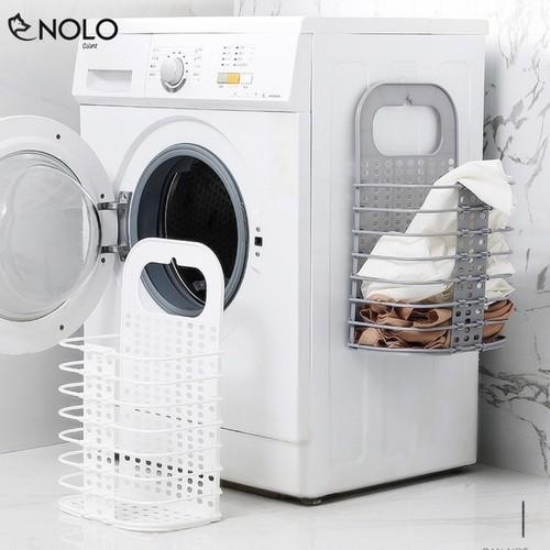 Bộ Sọt Giỏ Đựng Quần Áo Vật Dụng Treo Tường Chất Liệu Nhựa PP Có Thể Gấp Gọn Tiện Dụng - MÀU TRẮNG - Hàng Chất Lượng