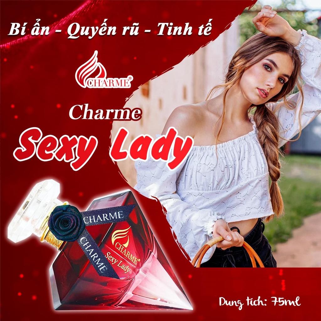 Nước hoa nữ sang trọng, Charme Sexy Lady, hương nước hoa chính hãng, nốt hương trái cây bí ẩn và cuốn hút, 75ml