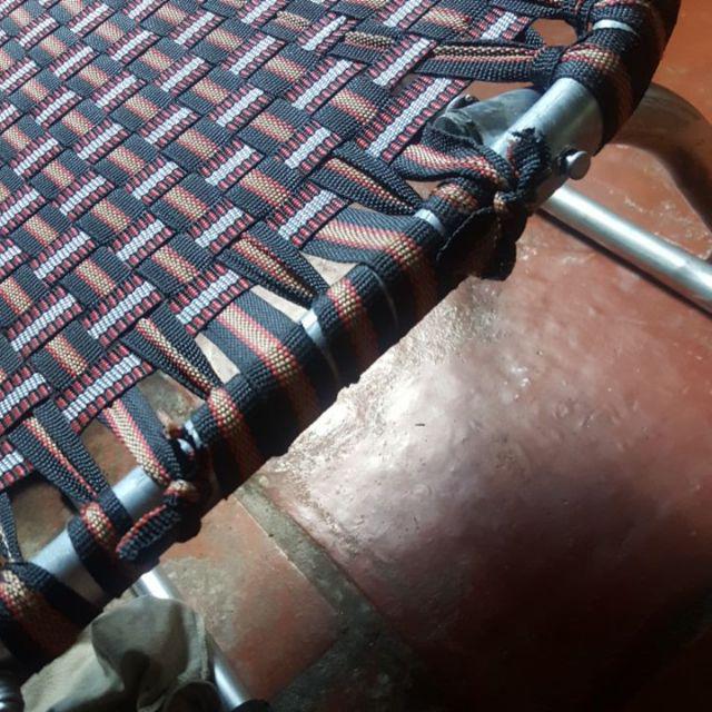 Ghế gấp khung tròn sơn nhũ