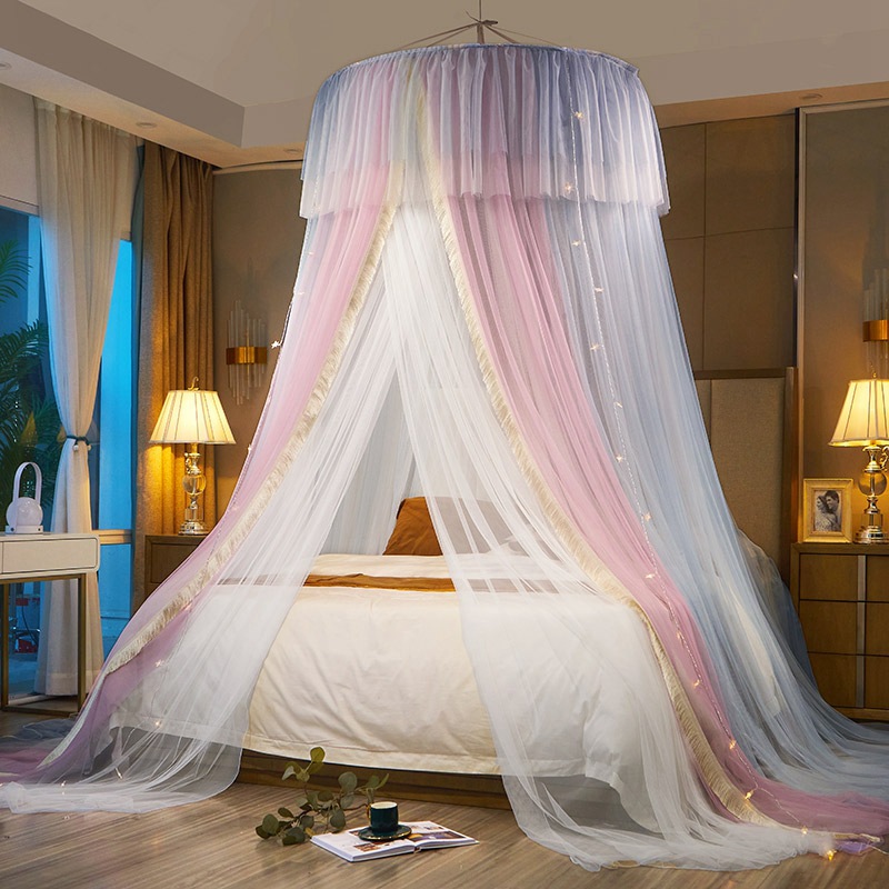 Mùng công chúa cao cấp treo trần, màn khung tròn không khoan tường phòng ngủ đẹp chống muỗi ZO HOME - N2-1