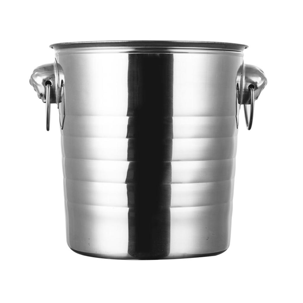 Stainless Steel Ice Bucket Wine Cooler Champagne Cooler Indoor Outdoor L