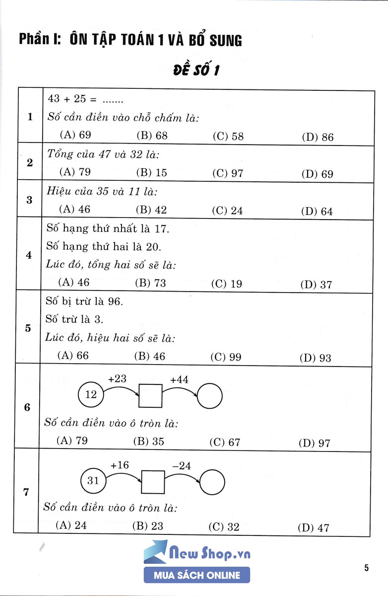 500 Bài Toán Trắc Nghiệm Lớp 2 (Biên Soạn Theo Chương Trình Mới)