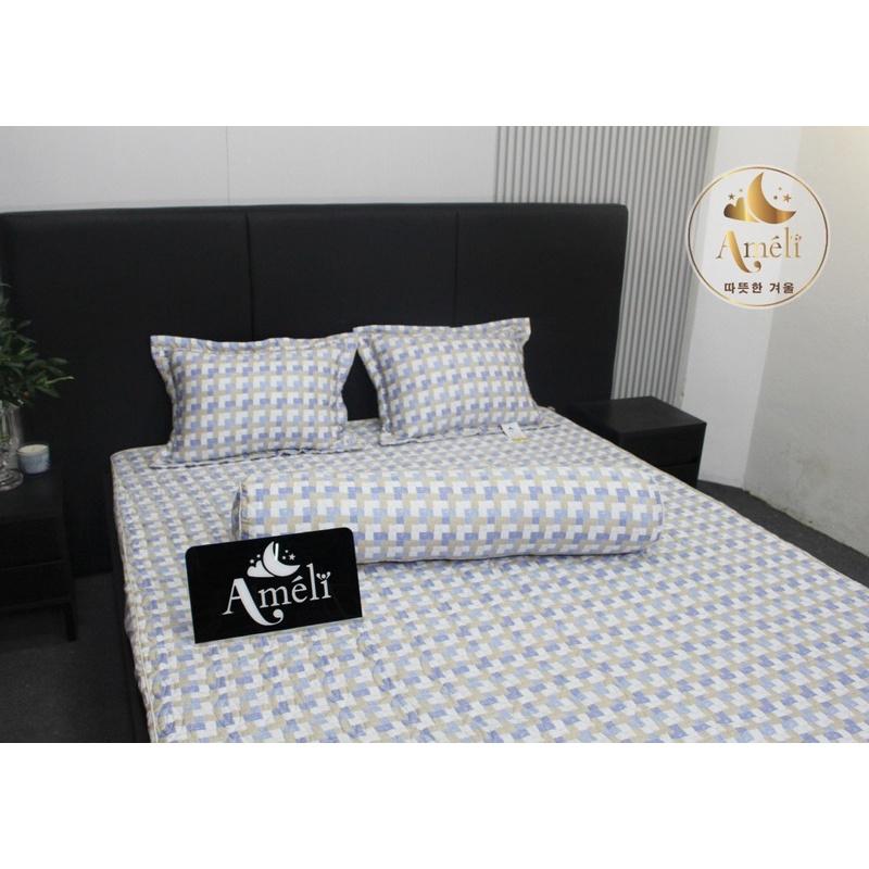 Bộ ga gối Cotton 100% Lụa Hàn Quốc cao cấp, ga chun đủ size đệm 2m*2m2 sẵn tại Sam-store