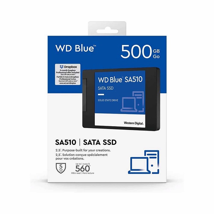 Ổ Cứng SSD Western Digital Blue SA510 3D-NAND 2.5 inch SATA iii Model G3B0A - Hàng Nhập Khẩu