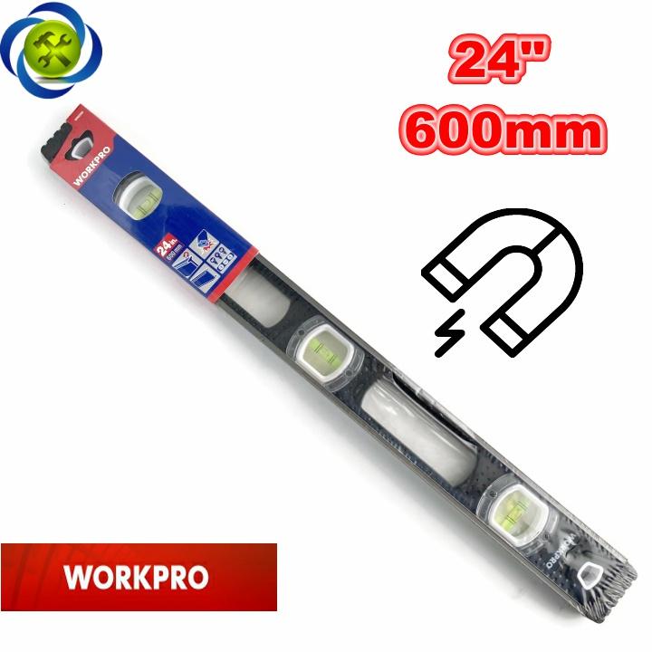 Thước thủy 600mm vỏ nhôm Workpro W062009 có nam châm