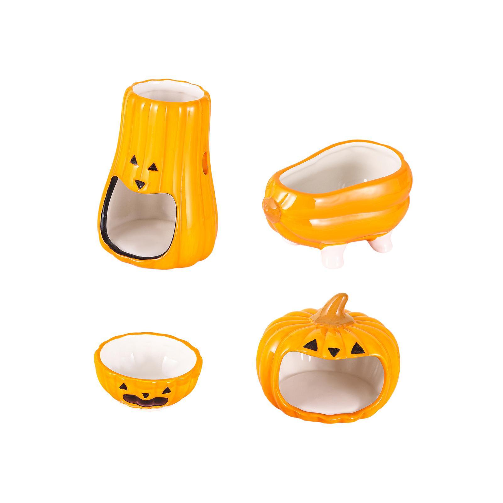 4x Ceramic Hamster Hideout Cute Hamster Ceramic Water Dish for Small Animals