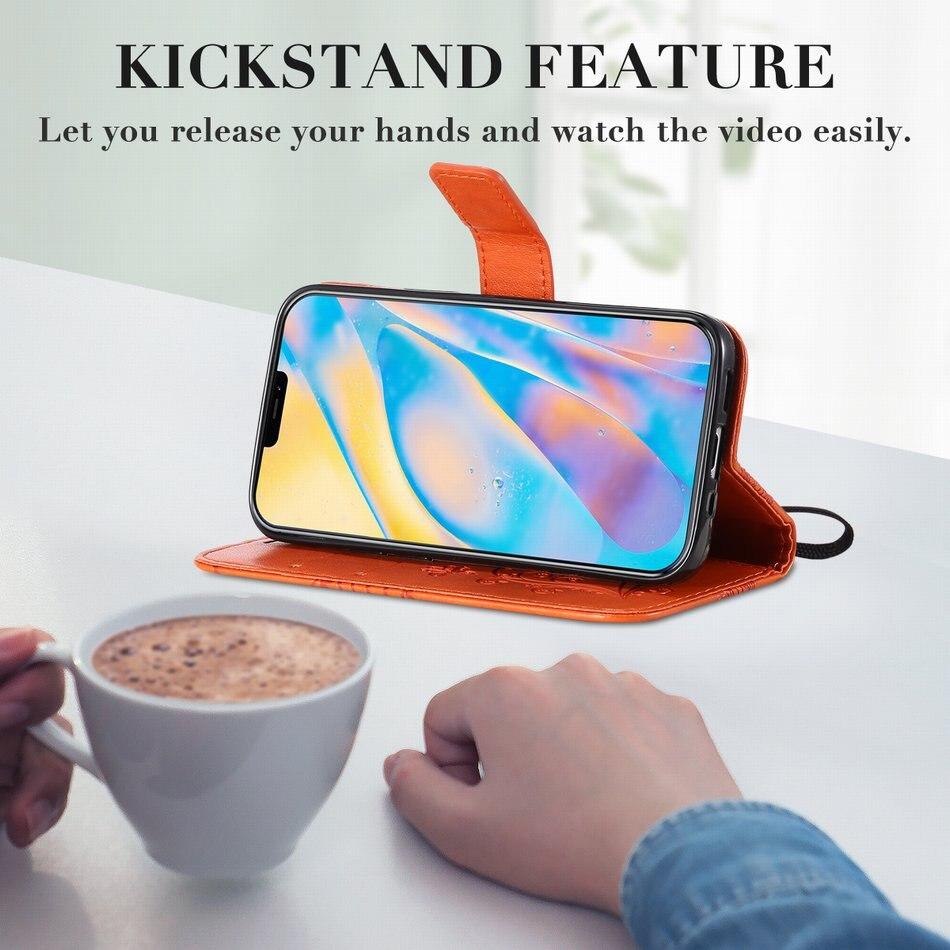 Bao Da Nắp Gập Màu Trơn Cho Oppo A52 A72 A92 A8 A31 2020 Find X2 Lite Neo Realme 6 Pro 6i 5 C3 C11 C15 Q Reno 3 4 Pro Dp06F