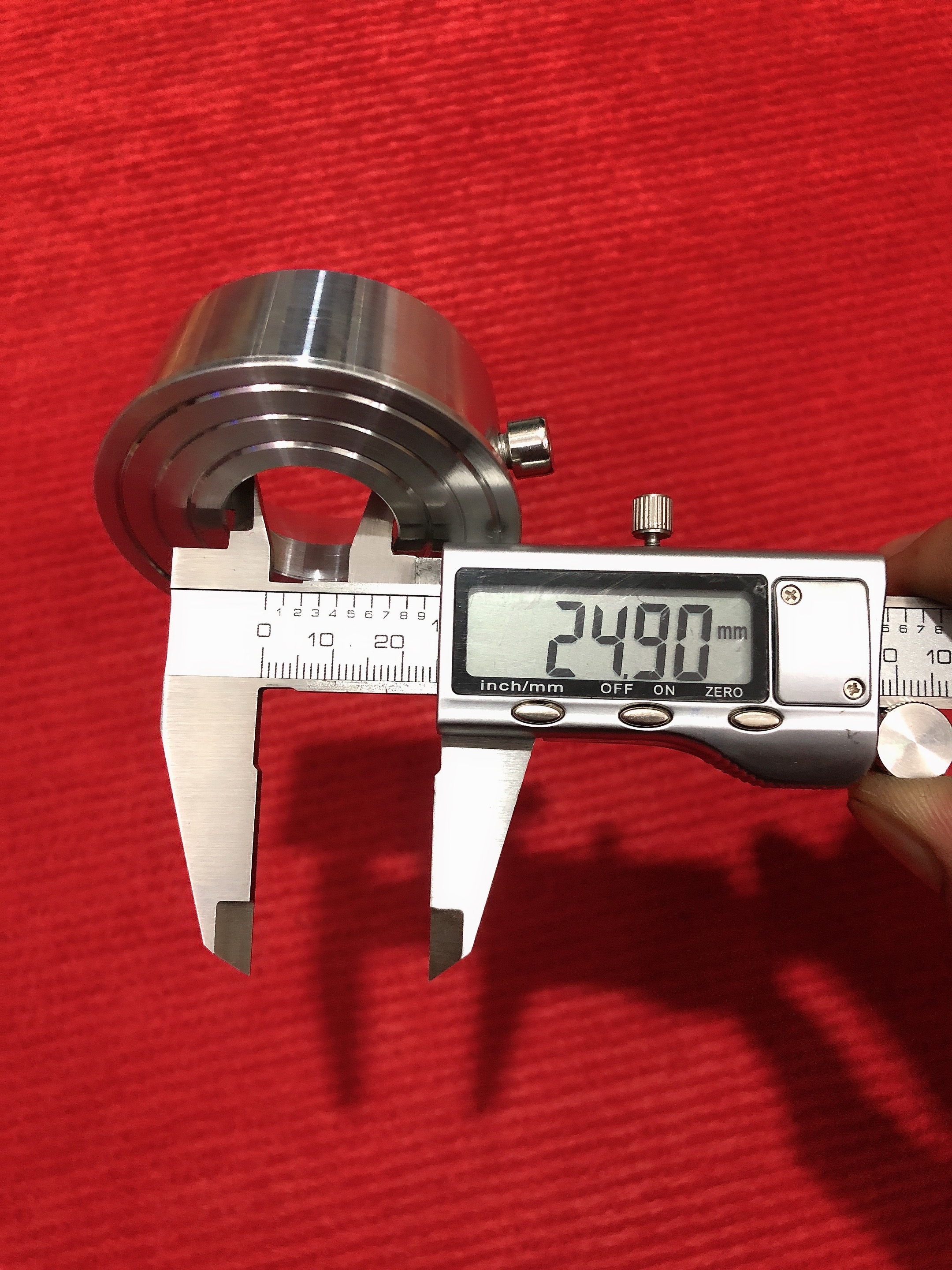 Tiêu giảm thanh nhôm bóng CNC họng ra 25mm cho K1 - KOU - OPBR