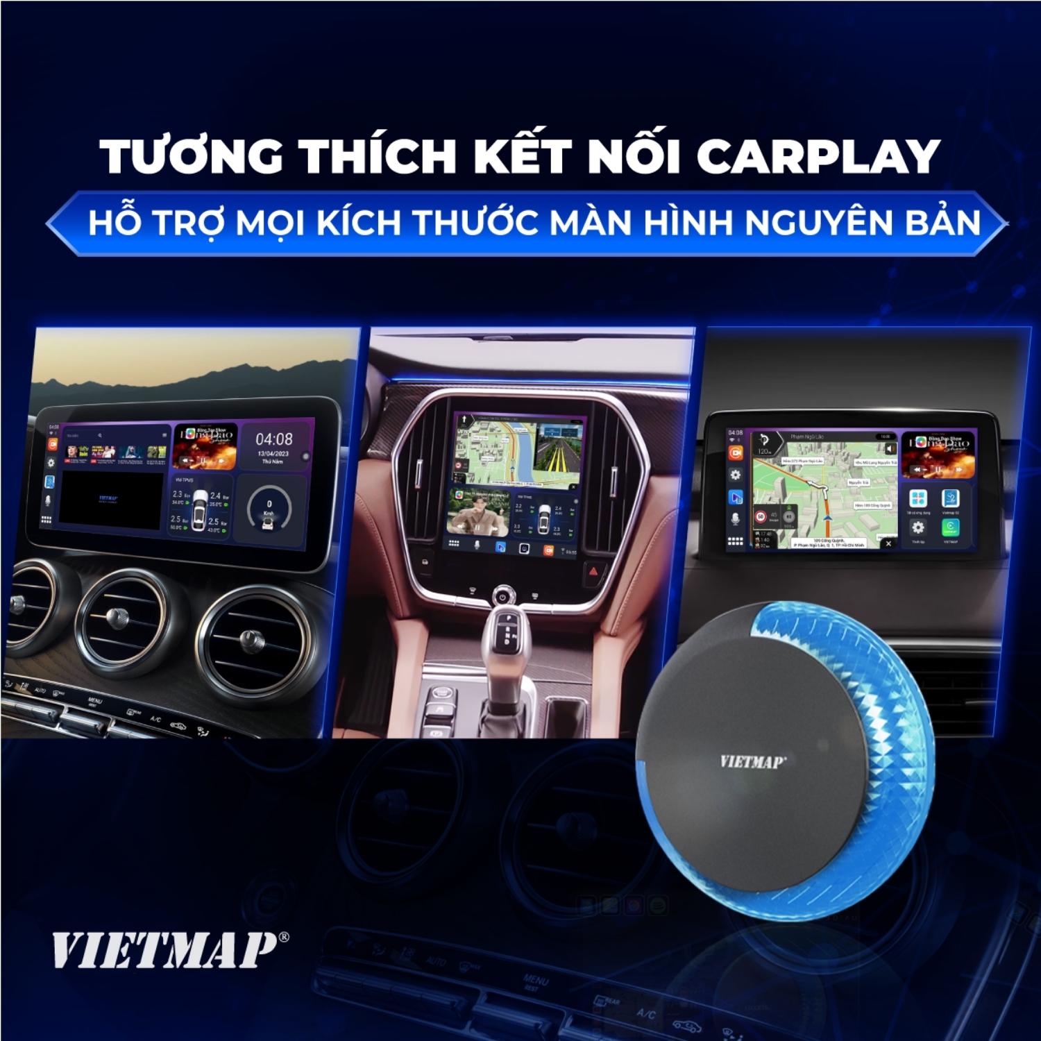 Vietmap BS10 - An.droid Box Qualcomm 6125 dành cho phụ kiện ô tô Apple CarPlay An.droid Auto Dẫn đường S2 và Vietmap Live Hàng chính hãng