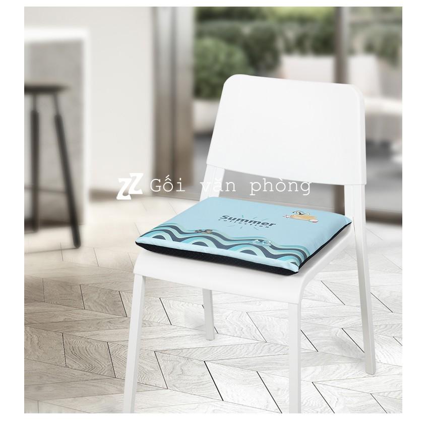 Đệm lót ghế vuông cao su non vỏ mát nhiều họa tiết cool 40x40x5cm ZURI PILLOW GLM-07