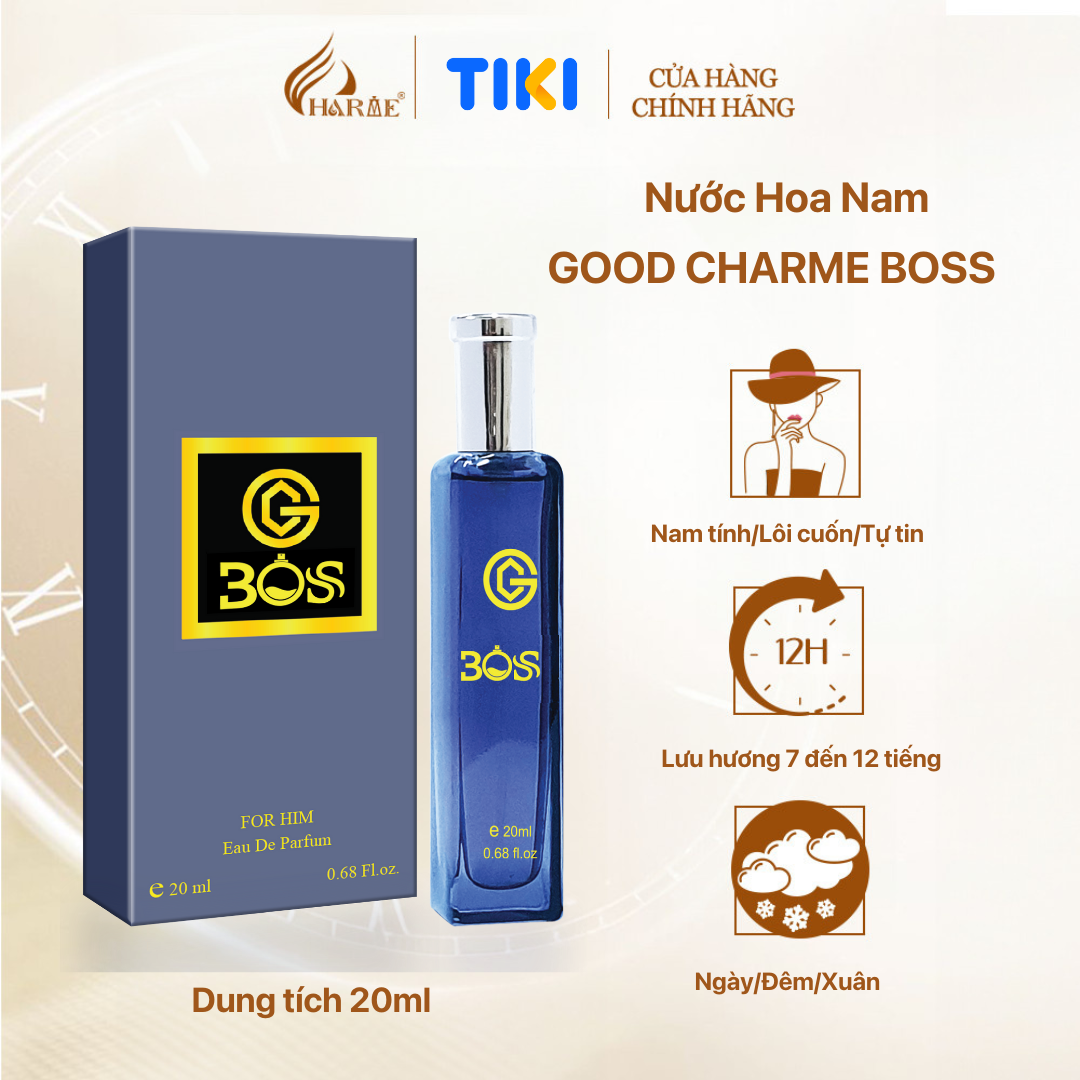 Nước Hoa Nam Cao Cấp BOSS CHARME 20ml Dòng Nước Hoa Phương Đông Hương Thơm Độc Đáo Mạnh Mẽ Dành Cho Phái Mạnh