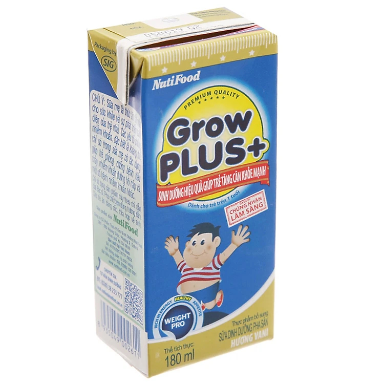 2 Thùng Sữa Bột Pha Sẵn GrowPLUS+ 180ml Tăng Cân Khỏe Mạnh (48 Hộp x 180ml)