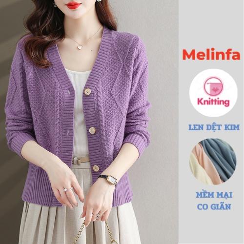 Áo khoác len cardigan nữ chất len dệt kim mềm mịn co giãn trẻ trung mùa thu đông mã VAA0463