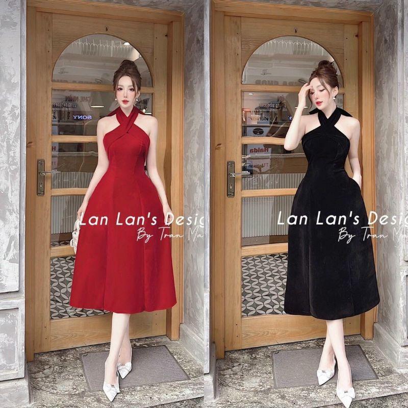 ĐẦM CỔ YẾM MIDI DÁNG XOÈ DỰ TIỆC