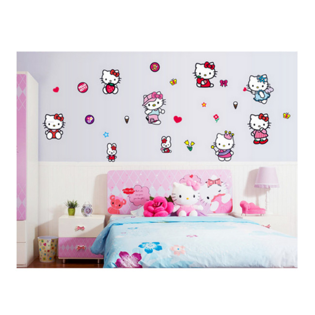 Decal Dán Tường Hello Kitty 2 EB30