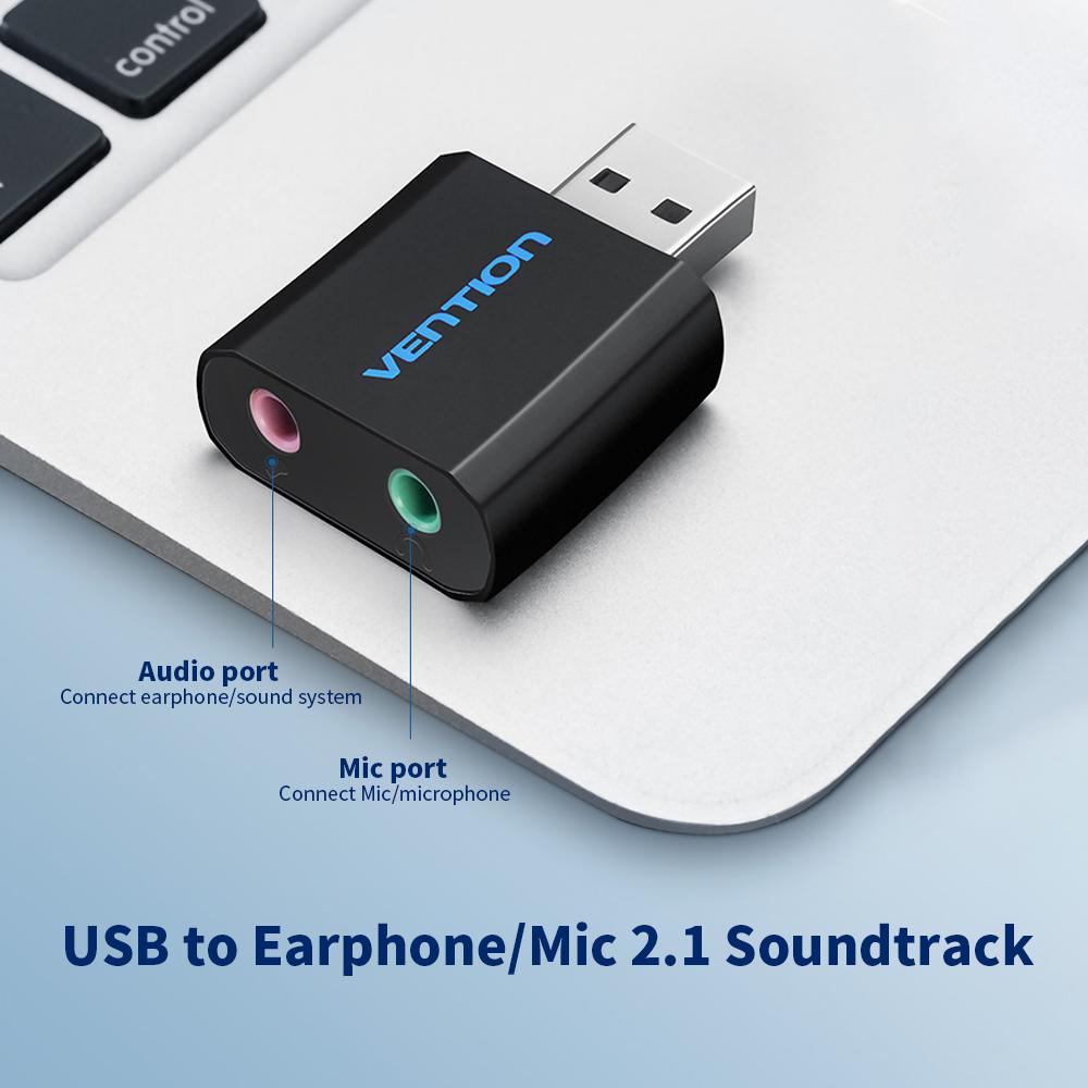 Bộ điều hợp mic VENTION tai nghe âm thanh nổi 3,5 mm thay thế  trình điều khiển cho PC Máy tính xách tay PS4