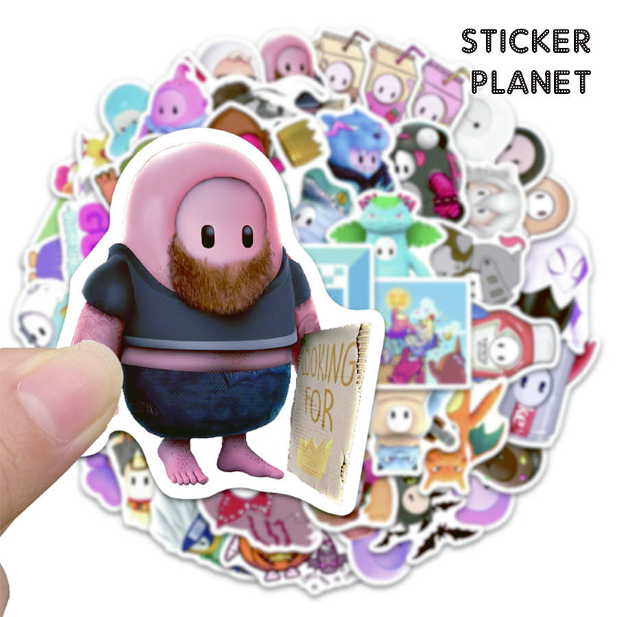 Bộ sticker Jelly Bean chống thấm nước trang trí mũ bảo hiểm, đàn, guitar, ukulele, điện thoại laptop, dán sticker macbook sticker cute