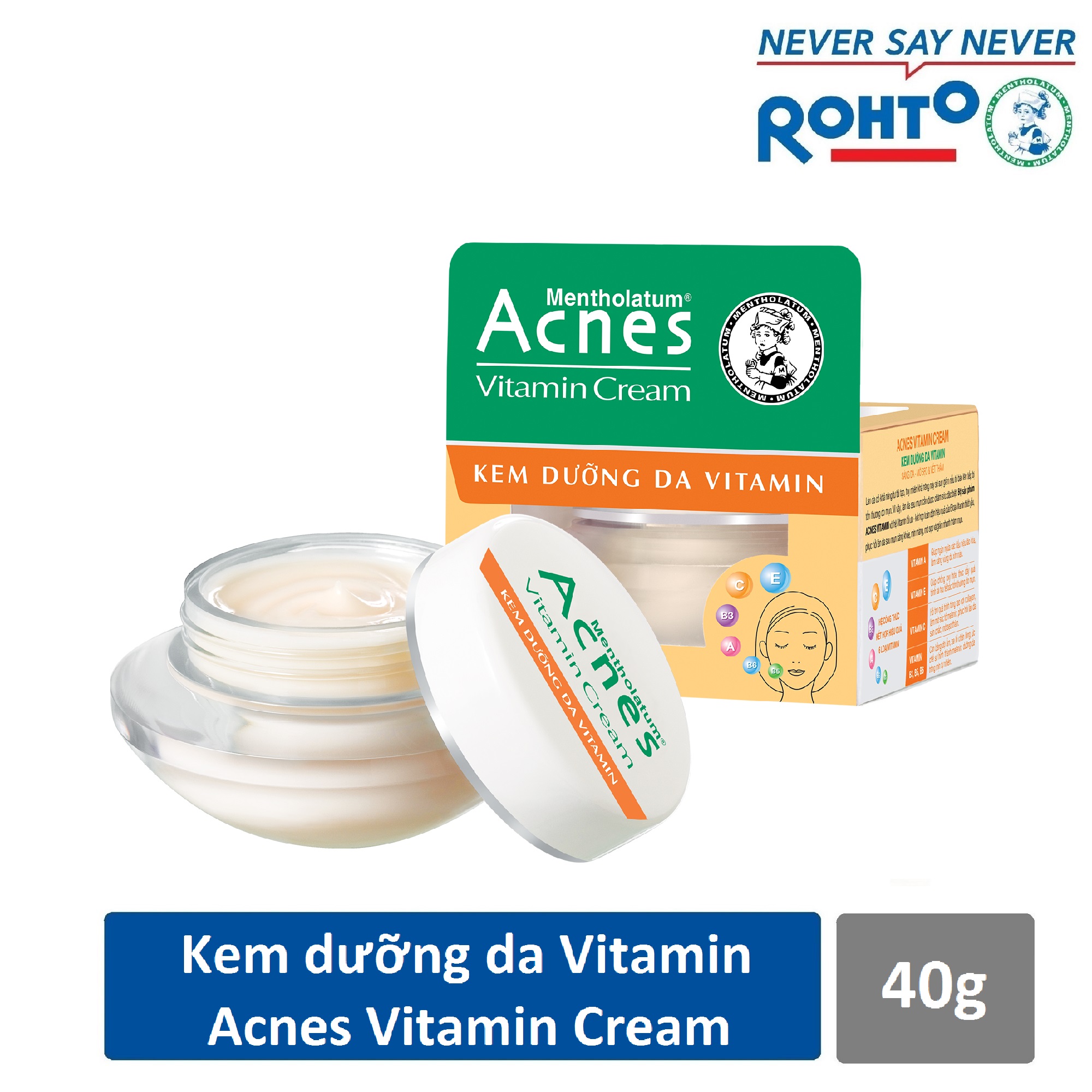 Kem dưỡng vitamin làm sáng da mờ sẹo thâm Acnes Vitamin Cream 50g