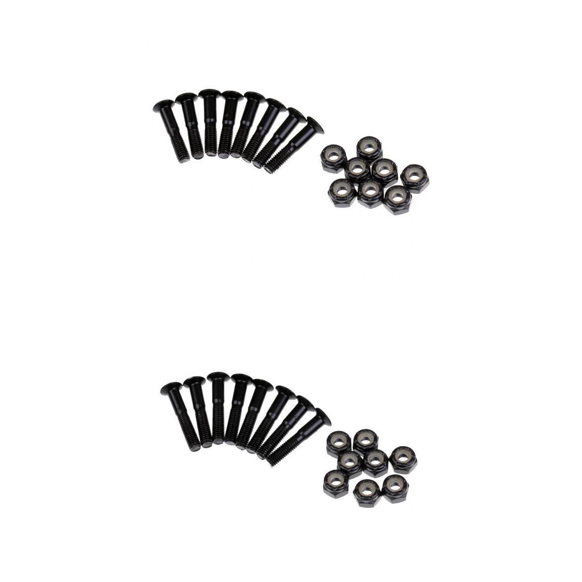 16 Sets Skateboard Screws Nuts Screw Fastener 25mm + 28mm Longboard Carbon Steel Hardware Outdoors