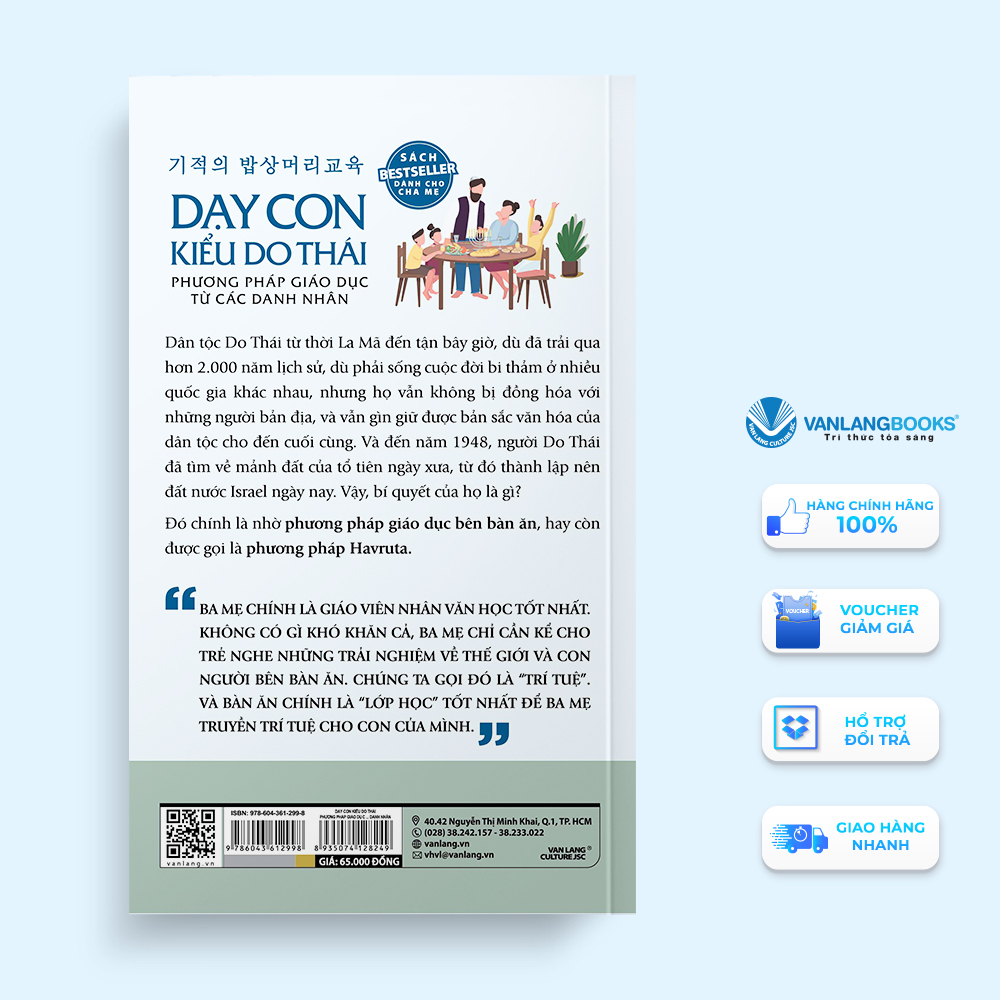 Dạy Con Kiểu Do Thái - Phương Pháp Giáo Dục Từ Các Danh Nhân - Vanlangbooks