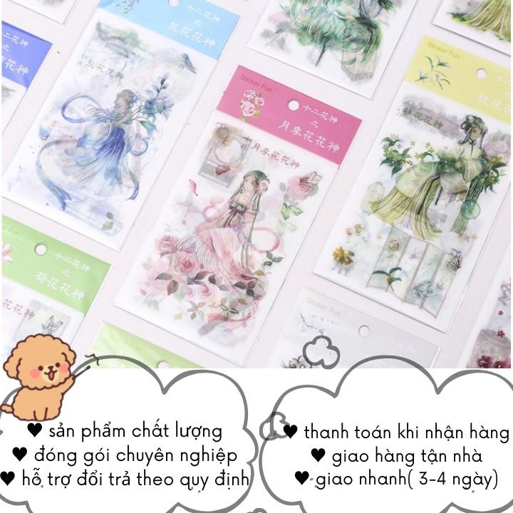 Sticker vintage decor bullet journal dụng cụ dán sổ trang trí cổ trang