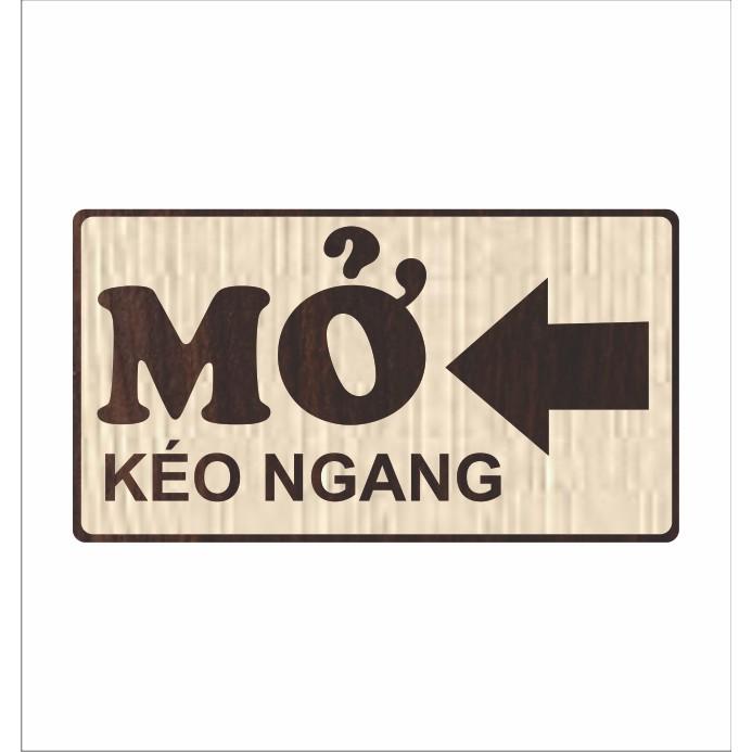 Bảng Gỗ Treo Cửa Kéo Ngang Trái, Phải