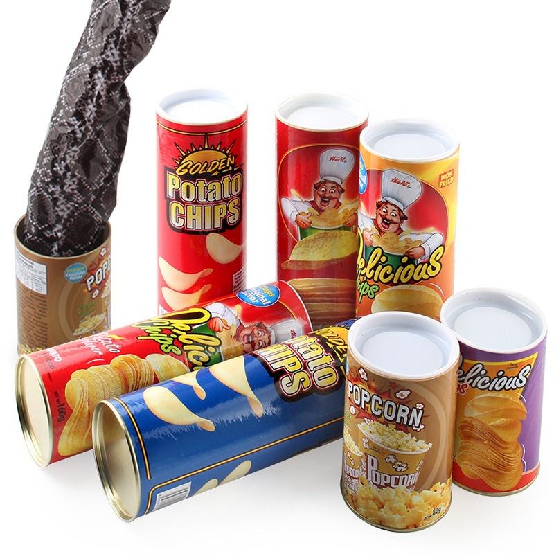 Hộp Snack bí ẩn Đồ chơi rắn giả giống khoai tây chiên vui nhộn