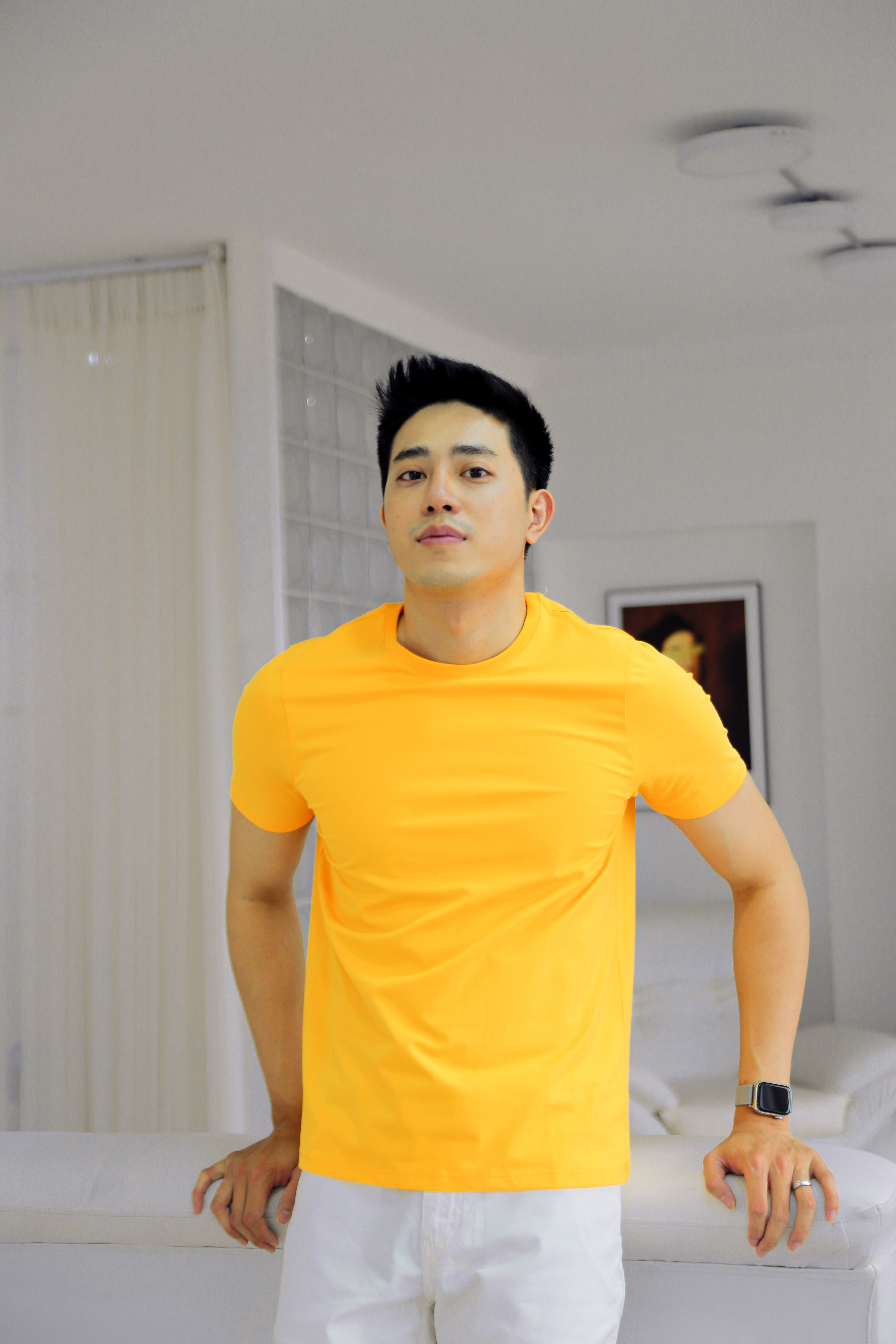 Áo thun nam cổ tròn cotton 100% THÁI KHANG vải cotton dày mềm siêu mát ATRON11