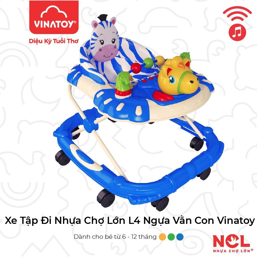 Xe Tập Đi Trẻ Em Nhựa Chợ Lớn L4 Ngựa Vằn Con (Có nhạc) Cho Bé Từ 6 đến 12 Tháng - M1773B-XTĐ