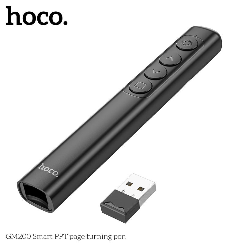 Bút trình chiếu lazer đỏ Hoco GM200 sử dụng pin AAA / GM201 sạc  type-C dùng cho thuyết trình_ Hàng chính hãng