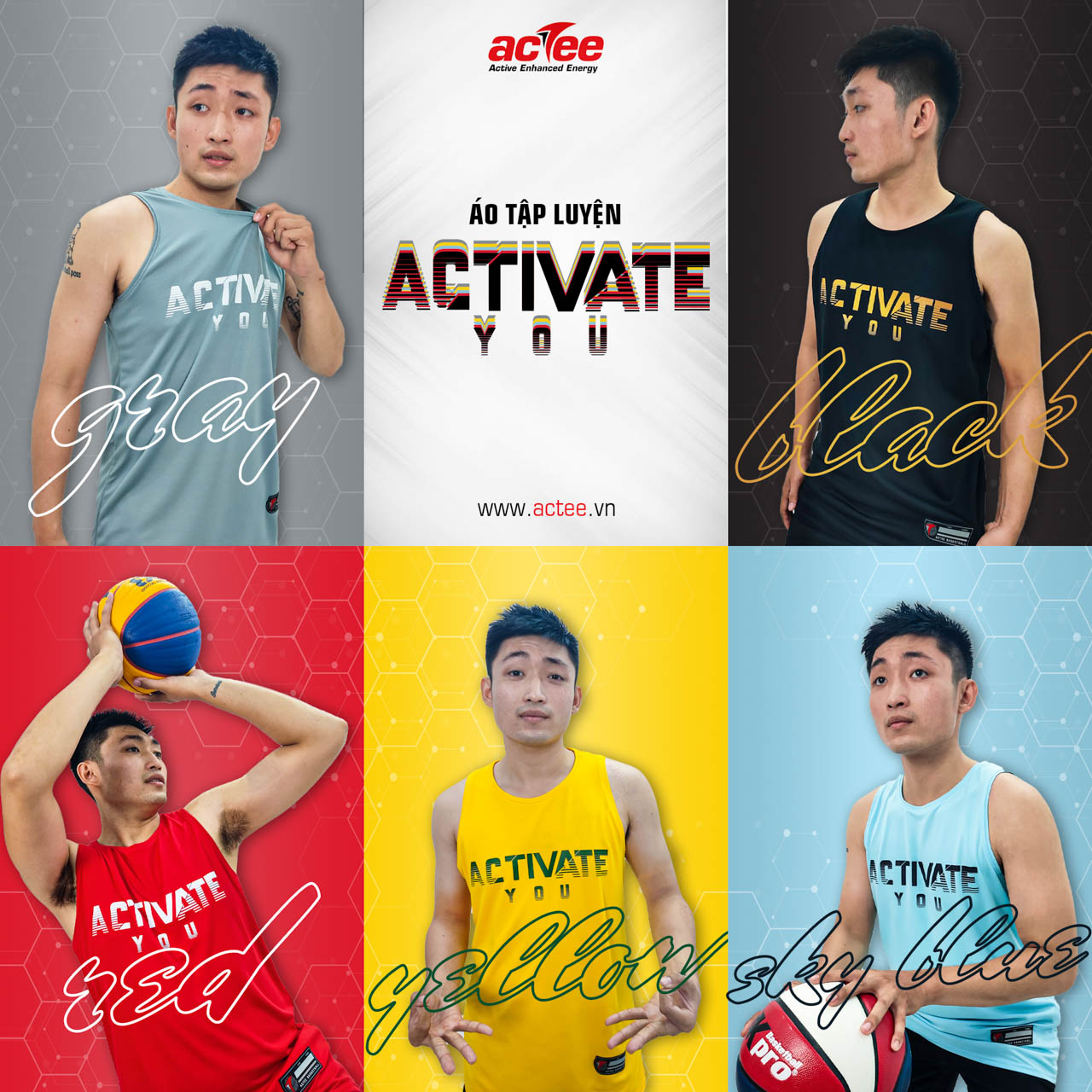 Áo tập luyện Actee Activate You - Màu Đen - Cao cấp - Chính hãng