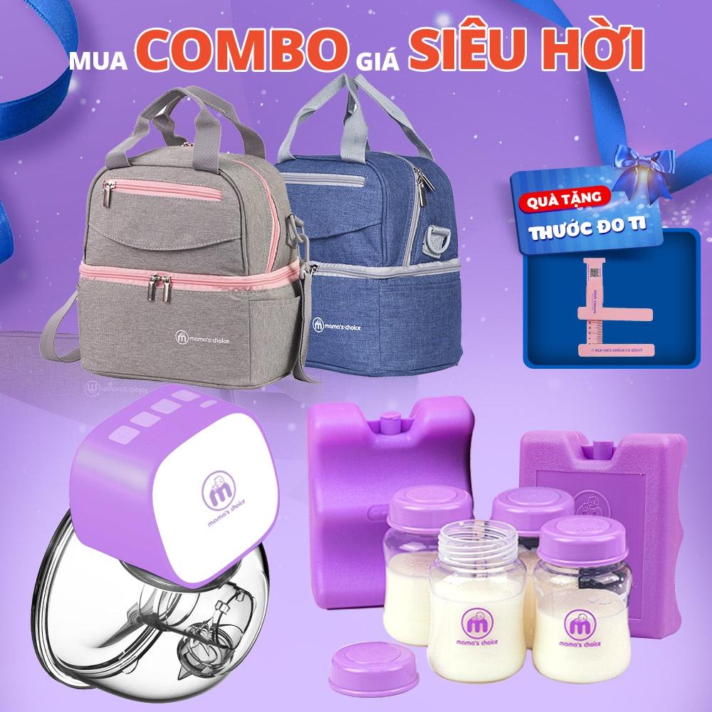 Hút Sữa Di Chuyển Mama’s Choice, Combo Thiết Kế Nhỏ Gọn, Hút Sữa Mọi Lúc Mọi Nơi, Bảo Quản Sữa Mẹ Lên Đến 14 Tiếng