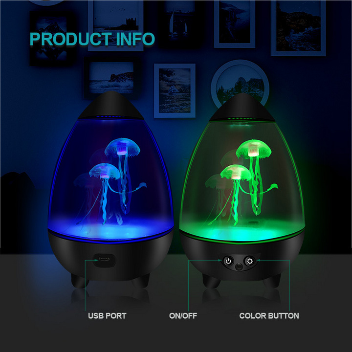 Đèn Ngủ Con Sứa 3D JellyFish Hiệu Ứng LED RBG Điều Khiển Từ Xa - Home and Garden