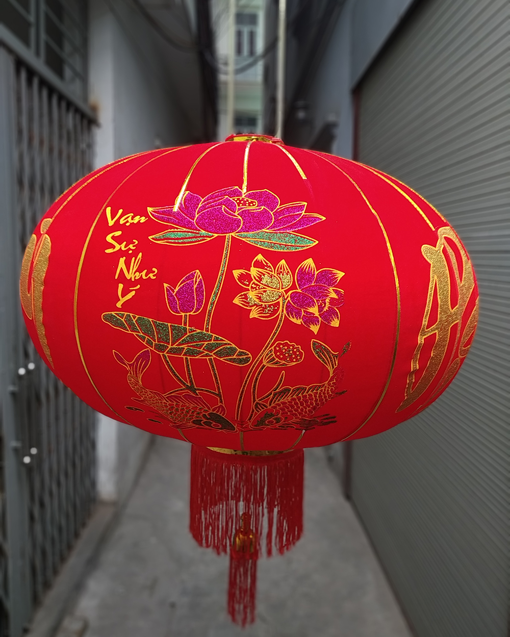 Đèn lồng Tết cao cấp cao 80cm đường kính 60cm
