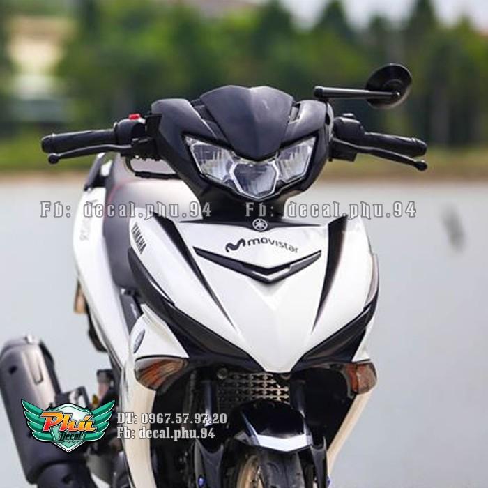 Tem rời Exciter 150 Movistar đen trắng