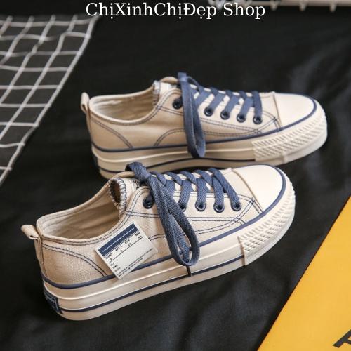 Giày sneaker nữ thể thao thời trang | Giày cv cổ thấp