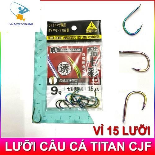 Lưỡi câu cá Titan 7 màu có ngạnh siêu cứng, siêu bén CJF