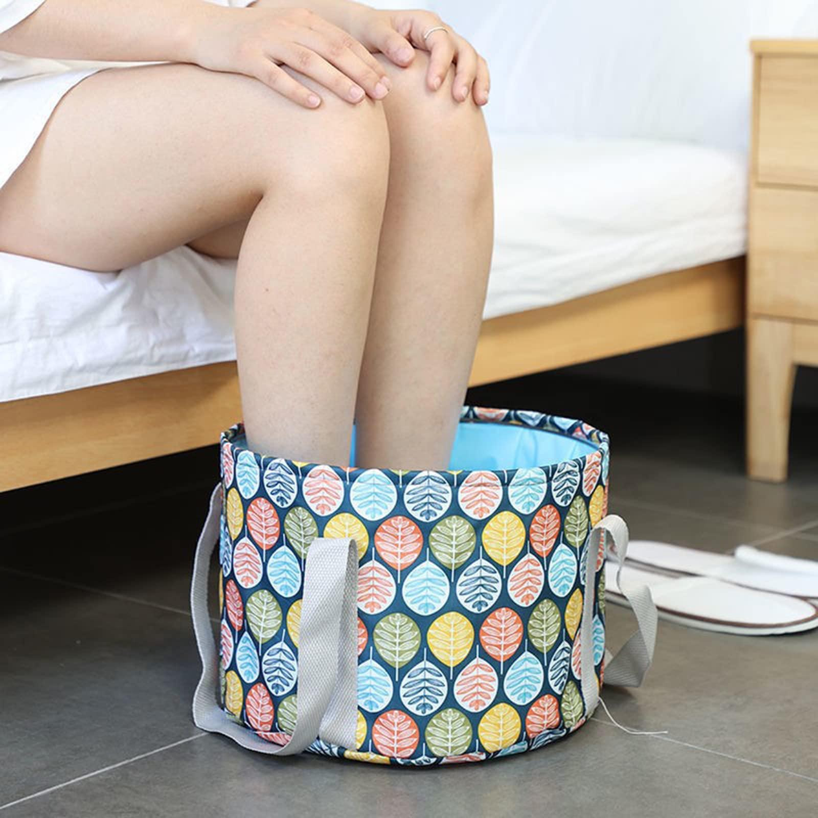Xô có thể gập lại cho bồn tắm chân di động di động tắm chân tắm chân nhà 21l chân-spa-mềm chân có thể gập lại túi lưu trữ có thể gập lại bồn tắm chân, màu đen