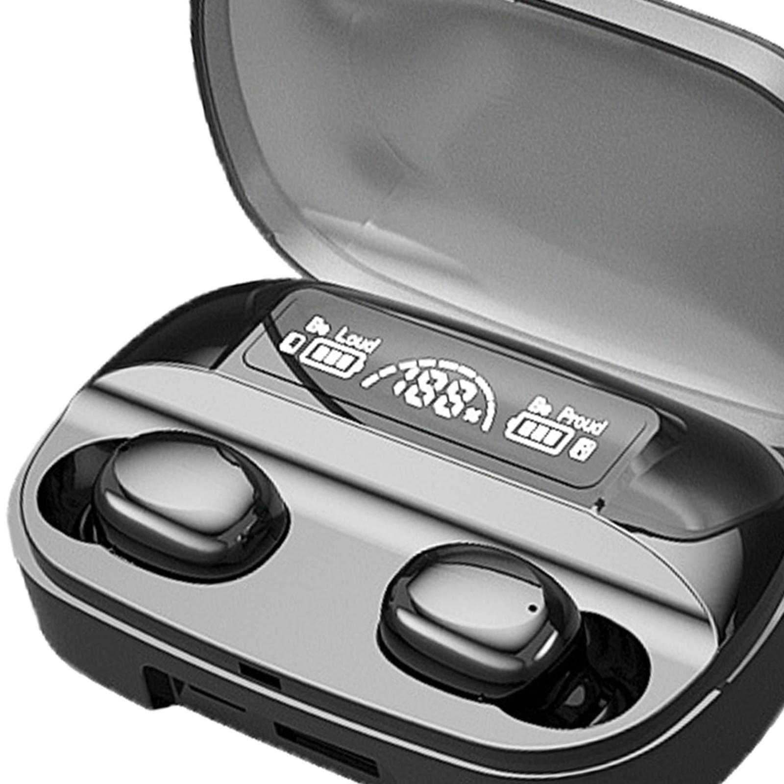 Wireless Headphones Earbuds LED Display HiFi Sound for Phones