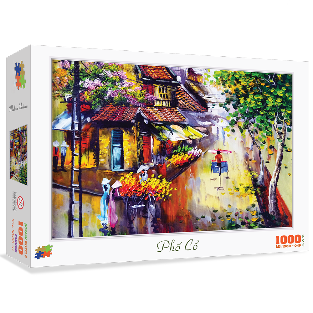 Bộ tranh xếp hình cao cấp 1000 mảnh – Phố Cổ