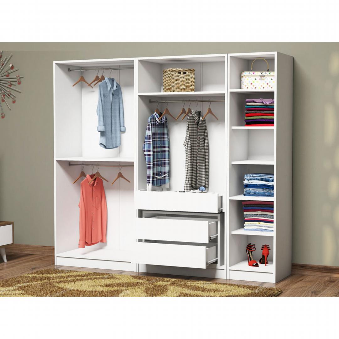 Tủ để quần áo gia đình bằng gỗ thiết kế đẹp SMLIFE Bobbin