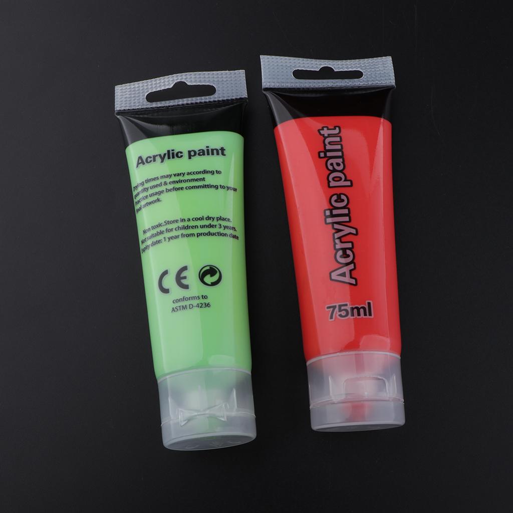Chiwanji 6 Ống 75 Ml Sơn Acrylic Bộ Sắc Tố Tranh Nghệ Thuật Vẽ Cung Cấp