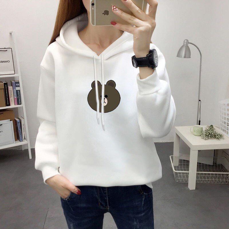Áo hoodies form to y hình CÓ MŨ