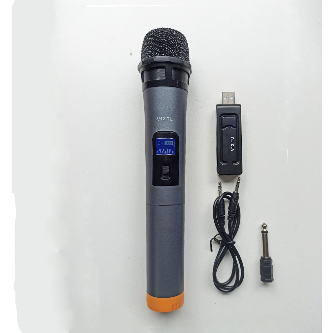 Bộ micro UHF dùng cho loa kéo , dàn âm thanh , hát karaoke V12 ( Hàng nhập khẩu )