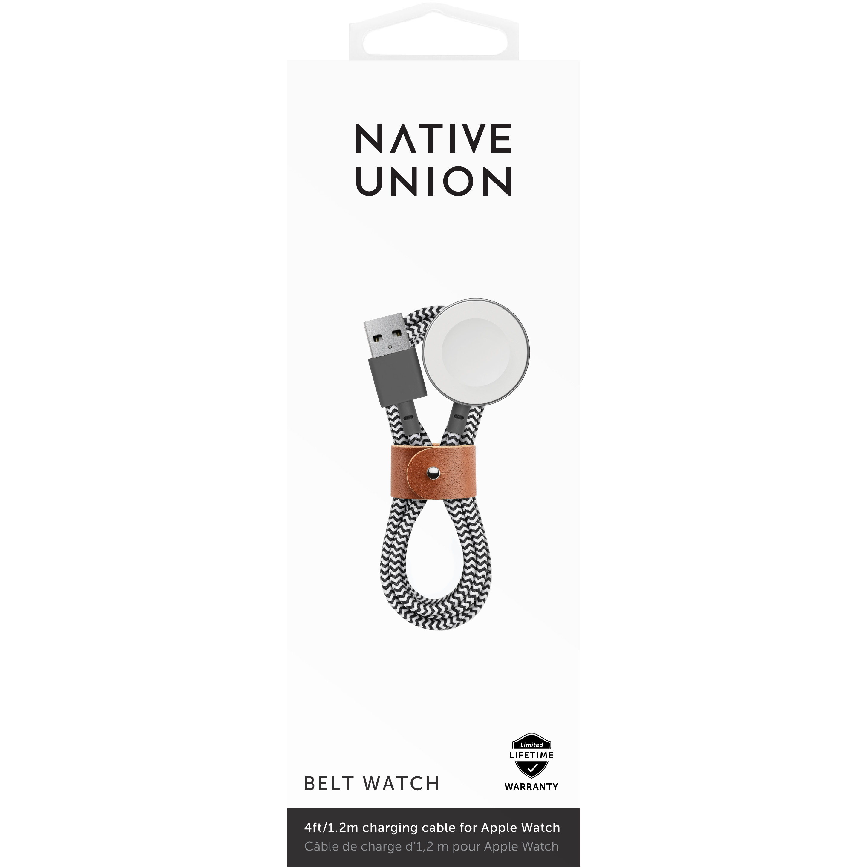 Dây Cáp sạc Native Union Cho Apple Watch - BELT CABLE APPLE WATCH ZEBRA - Hàng Chính Hãng