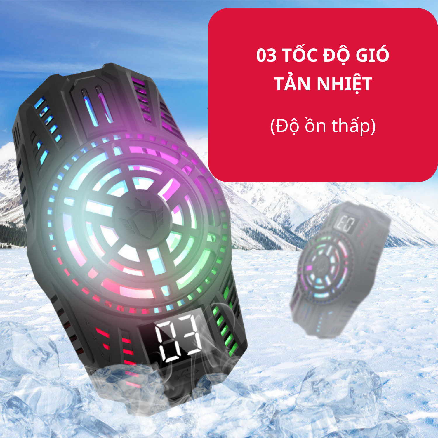 Giá Đỡ Điện Thoại Livestream Chất Liệu Hợp Kim Nhôm Cao Cấp Tích Hợp Quạt Gió LED RGB. Hàng Chính Hãng Tamayoko